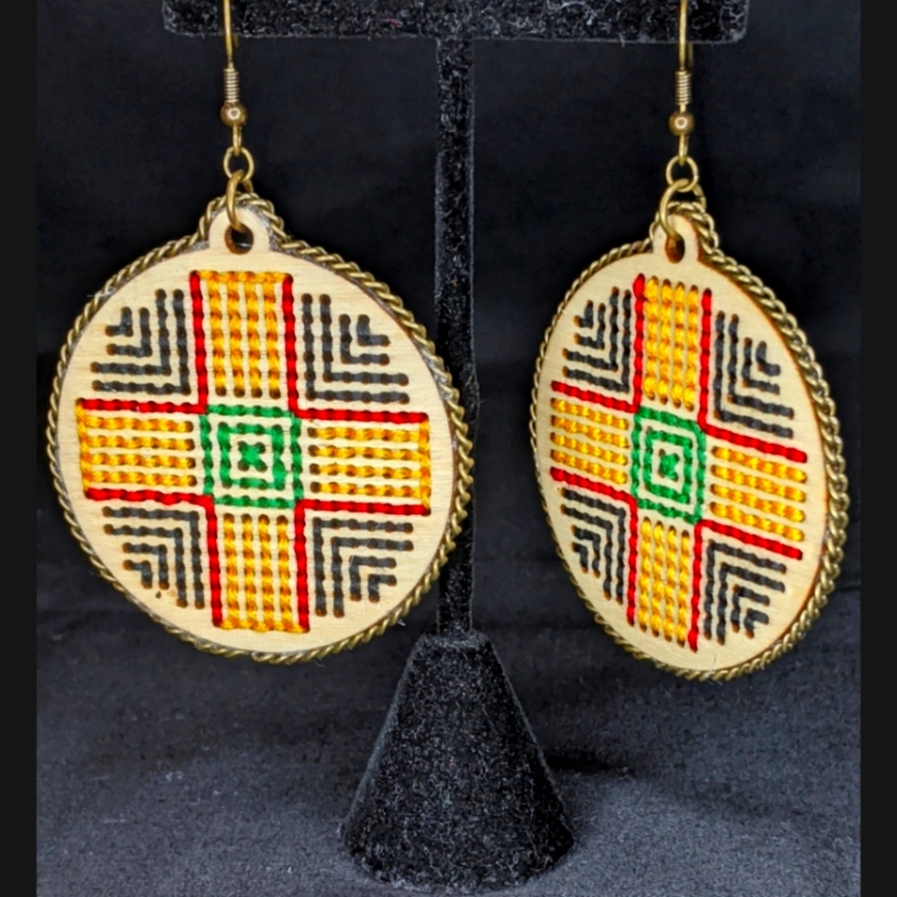 Ladies Embroidered Earrings